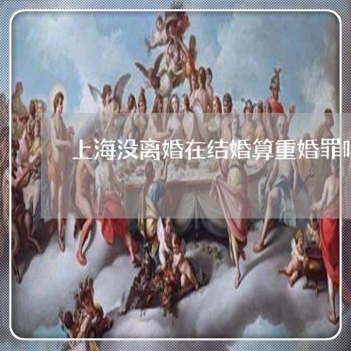 上海没离婚在结婚算重婚罪吗/2023032503624