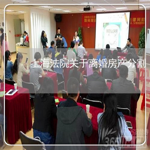 上海法院关于离婚房产分割