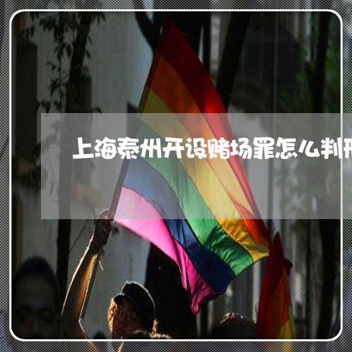 上海泰州开设赌场罪怎么判刑/2023032520483 上海泰州开设赌场罪怎么判刑/2023032520483