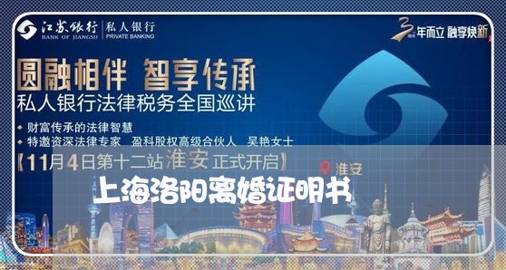 上海洛阳离婚证明书/2023032677250