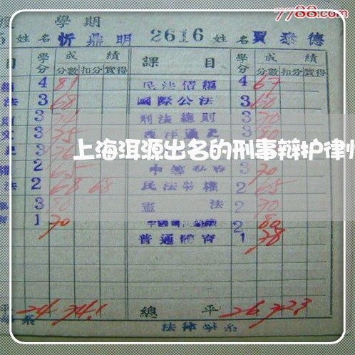 上海洱源出名的刑事辩护律师/2023032545939
