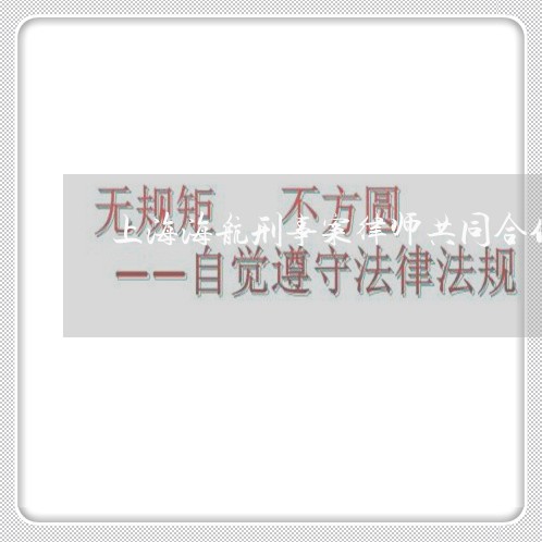 上海海航刑事案律师共同合作/2023032512613