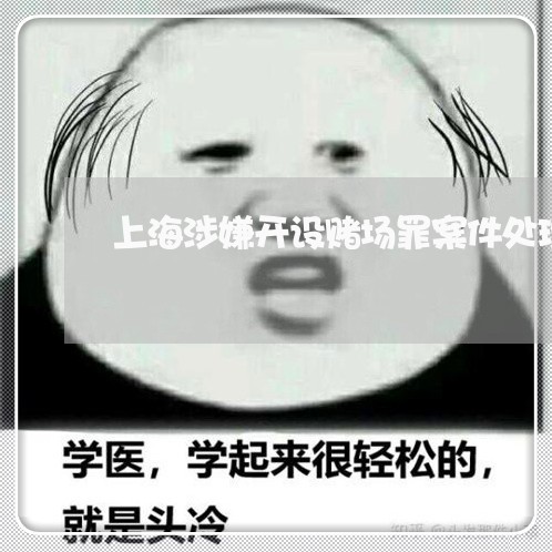 上海涉嫌开设赌场罪案件处理/2023032594048 上海涉嫌开设赌场罪案件处理/2023032594048