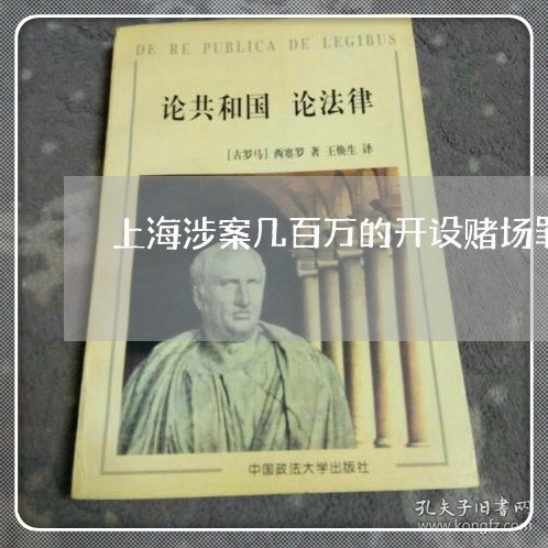上海涉案几百万的开设赌场罪/2023032548271