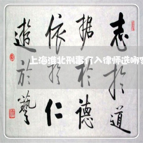 上海淮北刑事介入律师选哪家/2023032505138