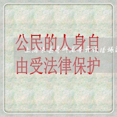 上海渠县寻衅滋事开设赌场罪/2023032527382 上海渠县寻衅滋事开设赌场罪/2023032527382
