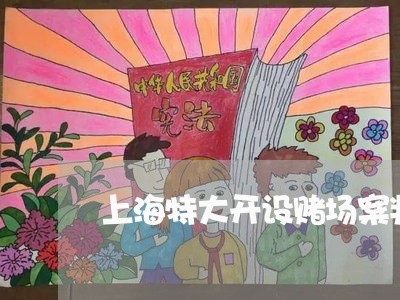 上海特大开设赌场案判决案例/2023032437359 上海特大开设赌场案判决案例/2023032437359