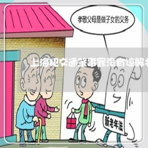 上海犯交通肇事罪没有谅解书/2023032452614