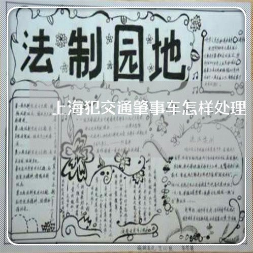 上海犯交通肇事车怎样处理/2023032292704