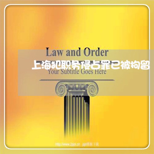 上海犯职务侵占罪已被拘留/2023032221682 上海犯职务侵占罪已被拘留/2023032221682