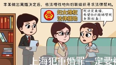 上海犯重婚罪一定要被判刑吗/2023032521572