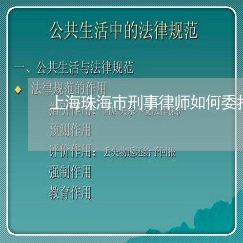 上海珠海市刑事律师如何委托/2023032404827
