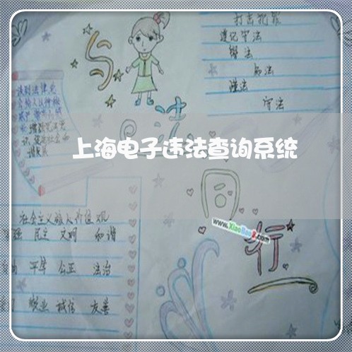 上海电子违法查询系统