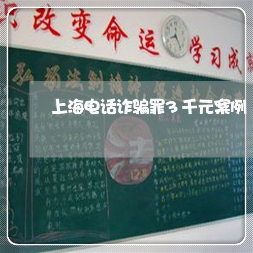 上海电话诈骗罪3千元案例/2023032237372 上海电话诈骗罪3千元案例/2023032237372