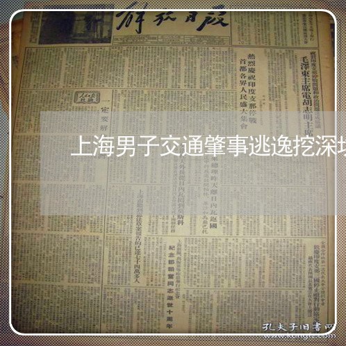 上海男子交通肇事逃逸挖深坑/2023032538249