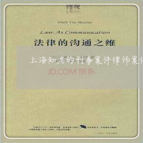 上海知名的刑事案件律师案例/2023032463727