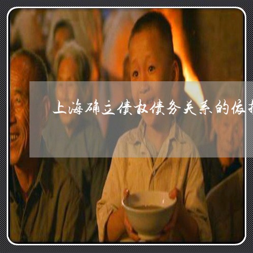 上海确立债权债务关系的依据/2023032493048 上海确立债权债务关系的依据/2023032493048