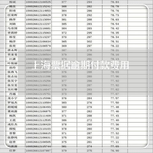 上海票据逾期付款费用/2023102684716