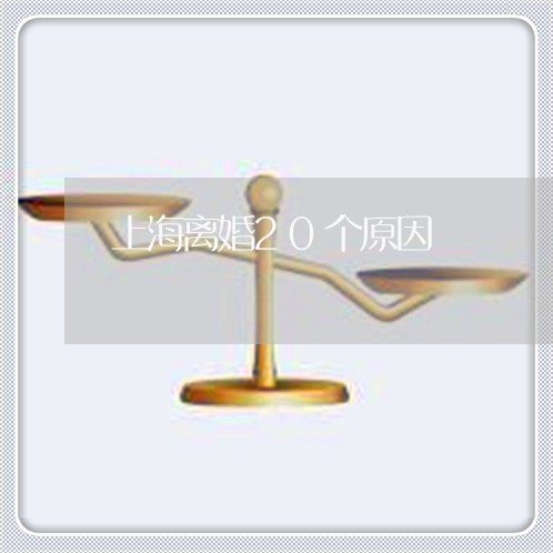 上海离婚20个原因/2023032652794 上海离婚20个原因/2023032652794
