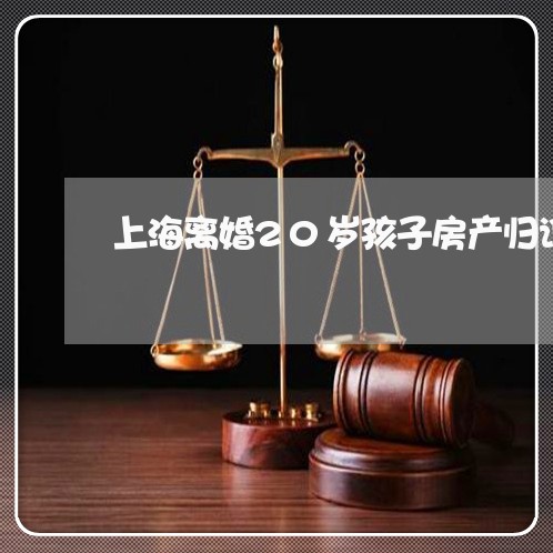 上海离婚20岁孩子房产归谁/2023032526067