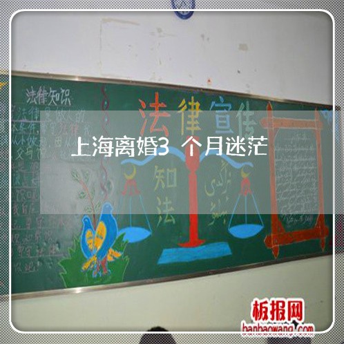 上海离婚3个月迷茫/2023032673524 上海离婚3个月迷茫/2023032673524