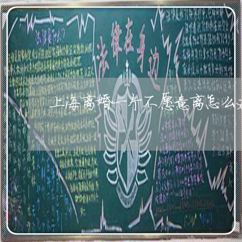 上海离婚一个不愿意离怎么办/2023032459482