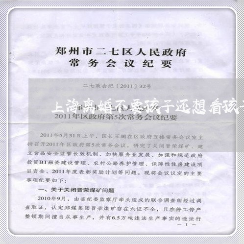 上海离婚不要孩子还想看孩子/2023032412815
