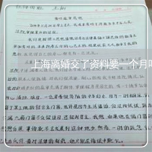 上海离婚交了资料要一个月吗/2023032582592 上海离婚交了资料要一个月吗/2023032582592
