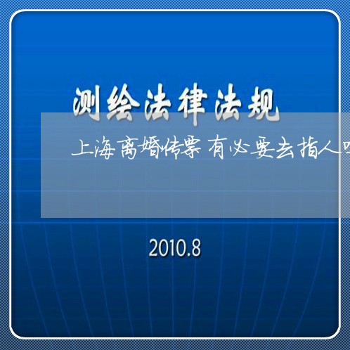 上海离婚传票有必要去指人吗/2023032582735