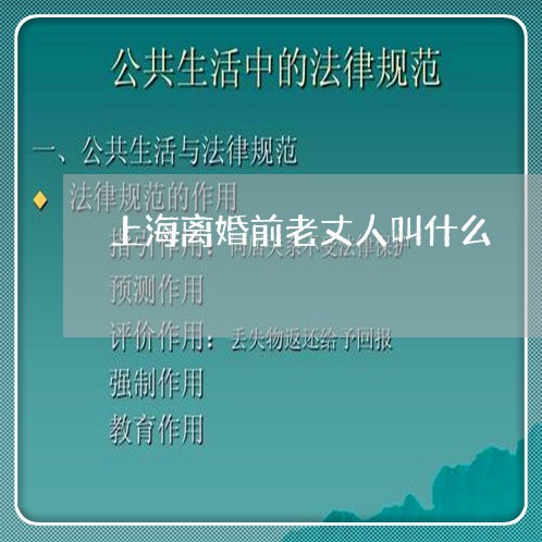 上海离婚前老丈人叫什么/2023021716848