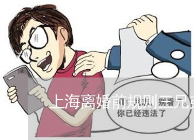 上海离婚前规则三兄弟谈离婚/2023032340369 上海离婚前规则三兄弟谈离婚/2023032340369