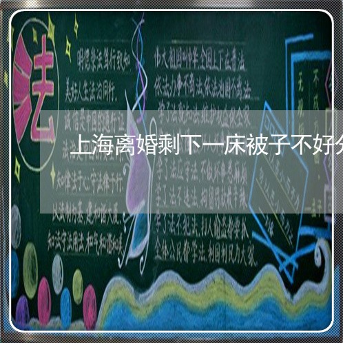 上海离婚剩下一床被子不好分/2023032394915 上海离婚剩下一床被子不好分/2023032394915