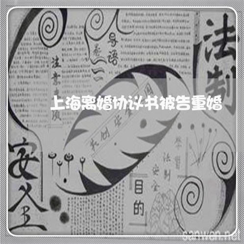 上海离婚协议书被告重婚/2023021869825 上海离婚协议书被告重婚/2023021869825