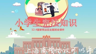 上海离婚协议可以手写吗/2023041220460