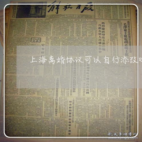 上海离婚协议可以自行添改吗/2023032393727 上海离婚协议可以自行添改吗/2023032393727