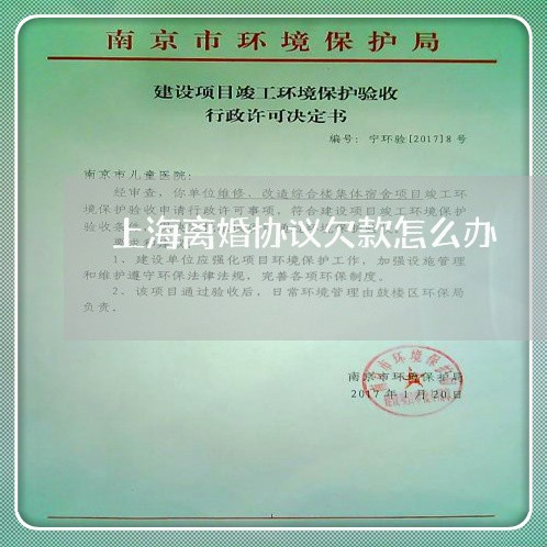 上海离婚协议欠款怎么办/2023021805847 上海离婚协议欠款怎么办/2023021805847
