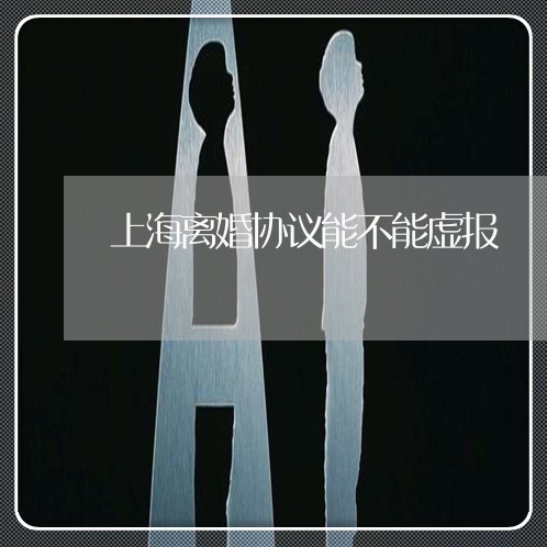 上海离婚协议能不能虚报/2023021850584 上海离婚协议能不能虚报/2023021850584