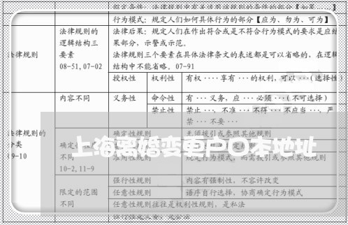 上海离婚变更户口本地址/2023041320360