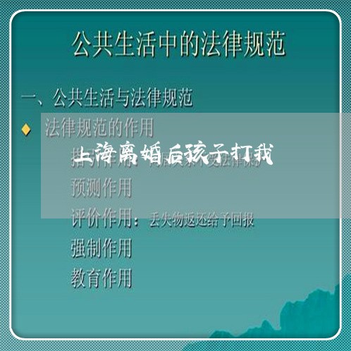 上海离婚后孩子打我/2023032605148 上海离婚后孩子打我/2023032605148