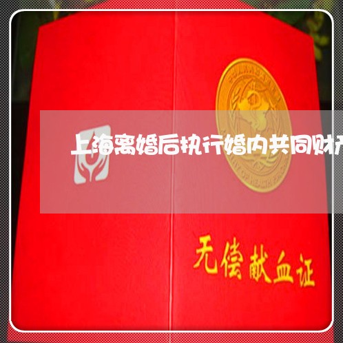上海离婚后执行婚内共同财产/2023032461574 上海离婚后执行婚内共同财产/2023032461574