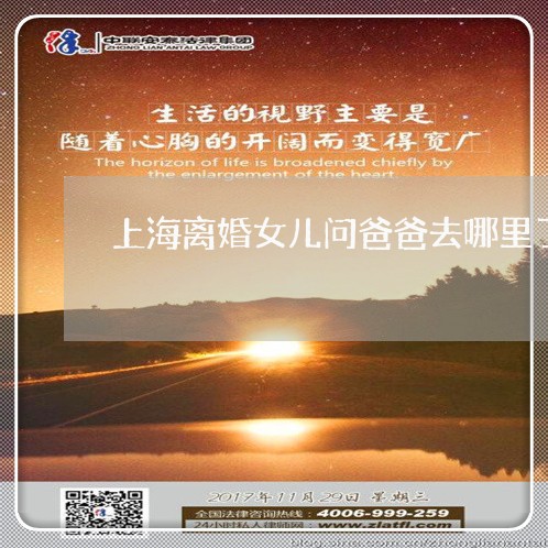 上海离婚女儿问爸爸去哪里了/2023032435149