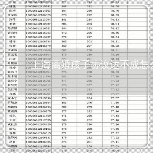 上海离婚孩子协议达不成怎么办/2023042117059