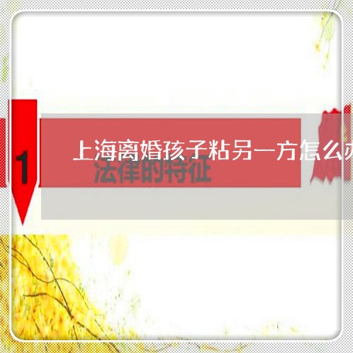 上海离婚孩子粘另一方怎么办/2023032493626