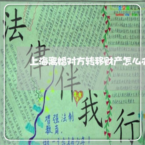 上海离婚对方转移财产怎么办/2023032462713 上海离婚对方转移财产怎么办/2023032462713