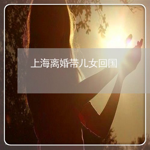 上海离婚带儿女回国/2023032679593