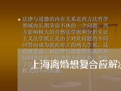 上海离婚想复合应解决哪些问题/2023042118058