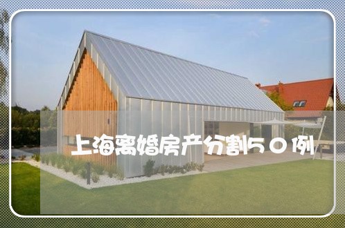 上海离婚房产分割50例/2023021707040 上海离婚房产分割50例/2023021707040