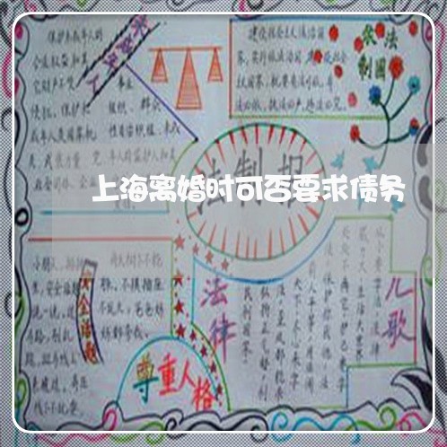 上海离婚时可否要求债务/2023041393848