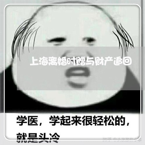 上海离婚时赠与财产追回/2023041253704