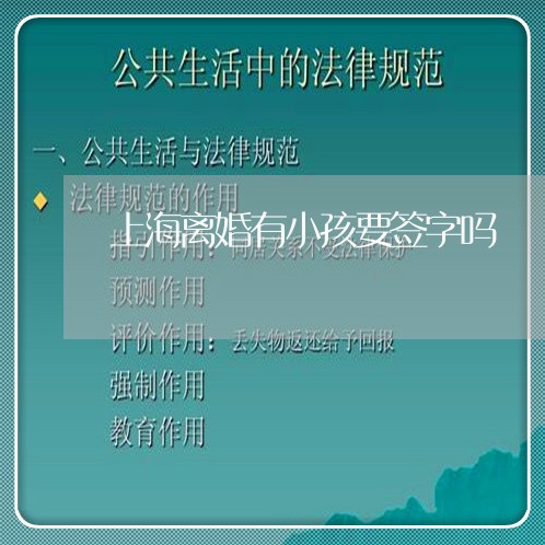 上海离婚有小孩要签字吗/2023041289373